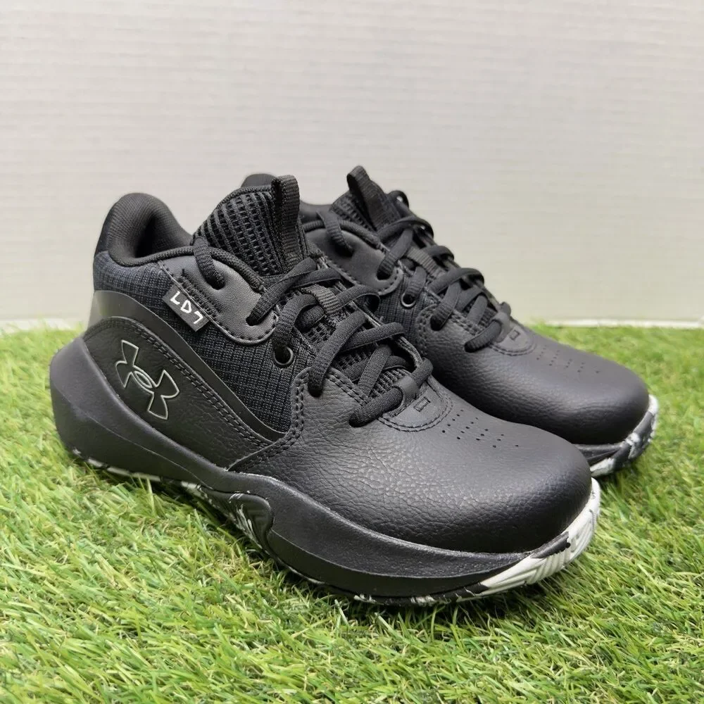 Under Armour Lockdown 7 (PS) Black Basketball Shoes 3028514-004 Youth Size 2.5Y